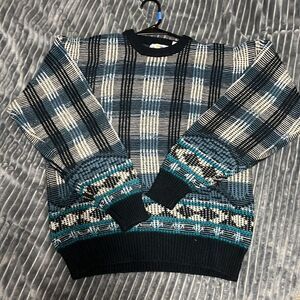 🔥🔥 Vintage INTERNATIONAL ROUGH CUT “Coogi” 3D Style Heavy Sweater‎ - Excellent